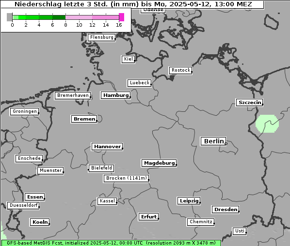 Niederschlag, 12. 5. 2025