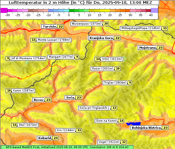 Temperatur, 18. 9. 2025