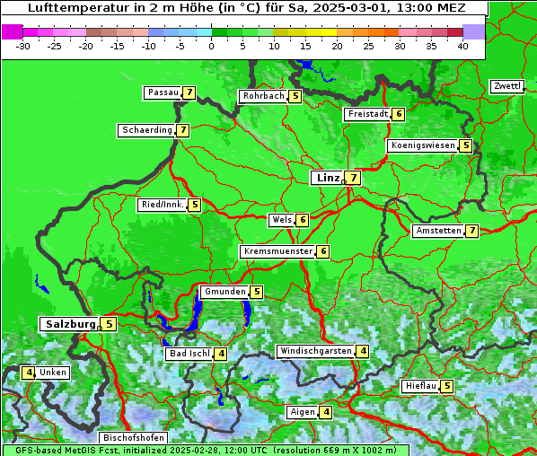 Temperatur, 1. 3. 2025