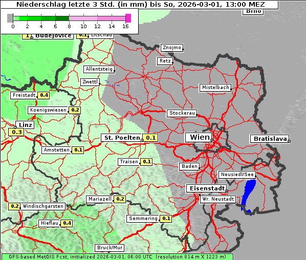 Niederschlag, 1. 3. 2026