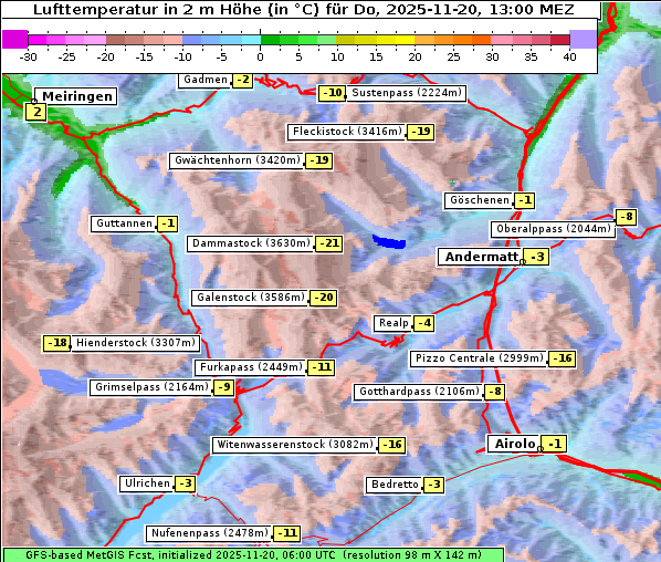 Temperatur, 20. 11. 2025