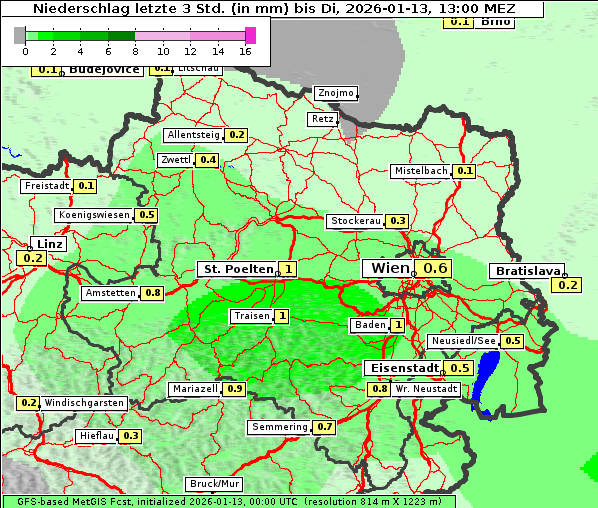 Niederschlag, 13. 1. 2026