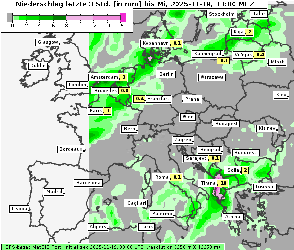 Niederschlag, 19. 11. 2025