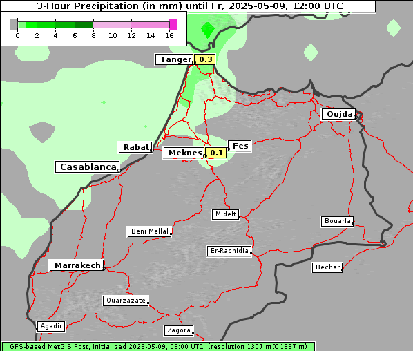 Niederschlag, 9. 5. 2025