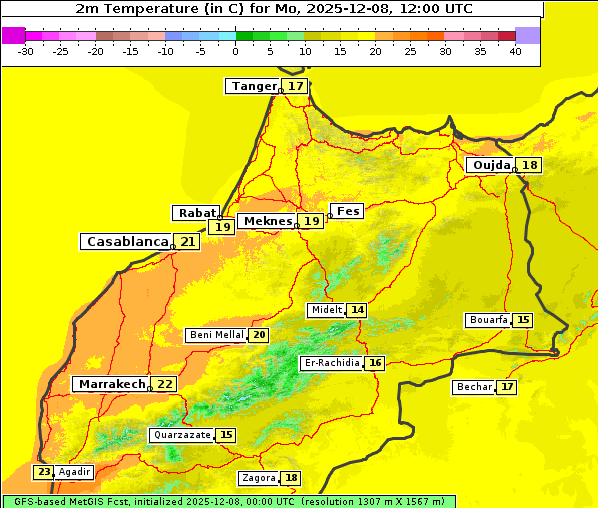 Temperatur, 8. 12. 2025