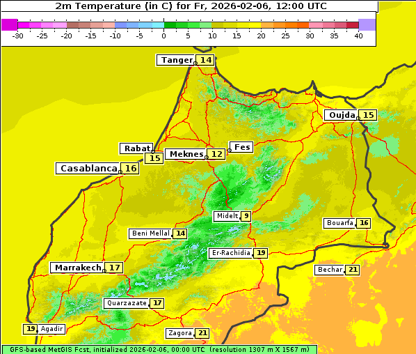 Temperatur, 6. 2. 2026