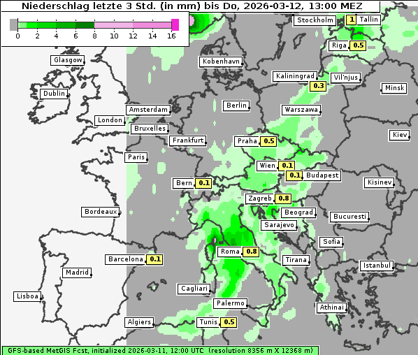 Niederschlag, 12. 3. 2026