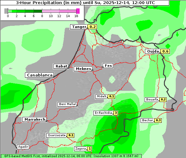 Niederschlag, 14. 12. 2025