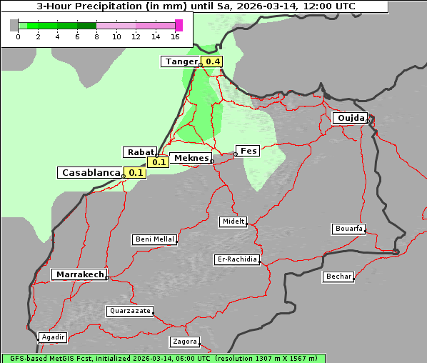 Niederschlag, 14. 3. 2026