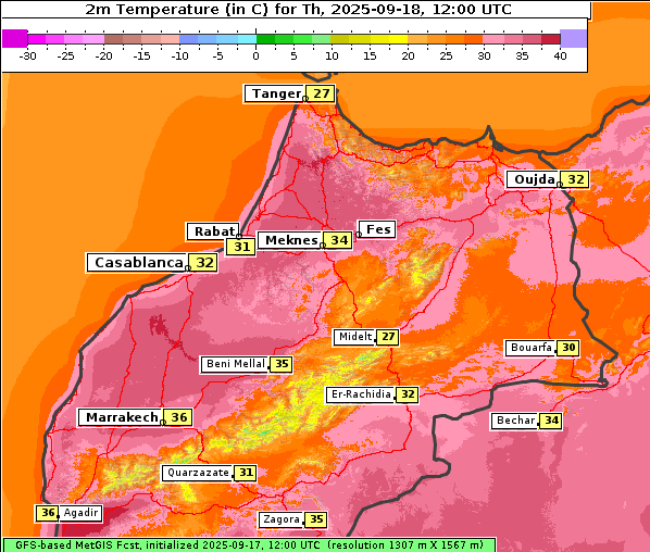 Temperatur, 18. 9. 2025
