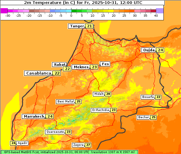 Temperatur, 31. 10. 2025
