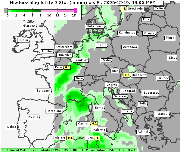 Niederschlag, 19. 12. 2025