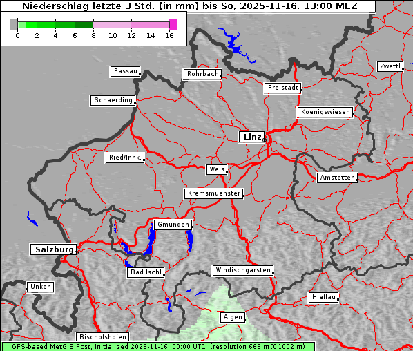 Niederschlag, 16. 11. 2025