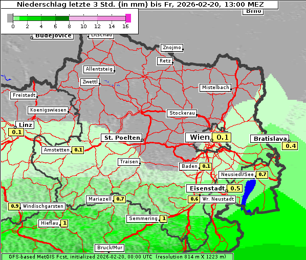 Niederschlag, 20. 2. 2026
