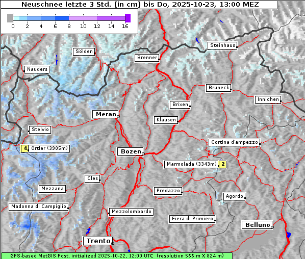 Neuschnee, 23. 10. 2025