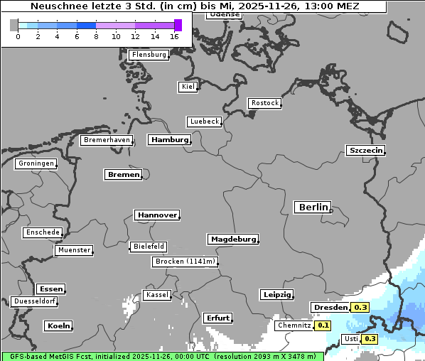 Neuschnee, 26. 11. 2025