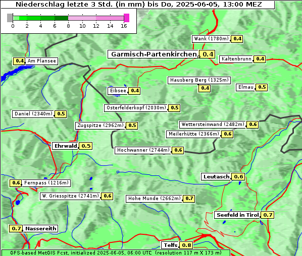 Niederschlag, 5. 6. 2025