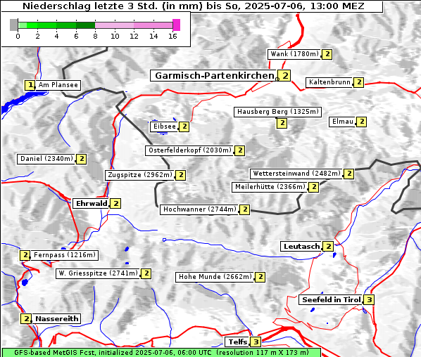 Niederschlag, 6. 7. 2025