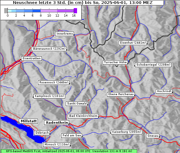 Neuschnee, 1. 6. 2025