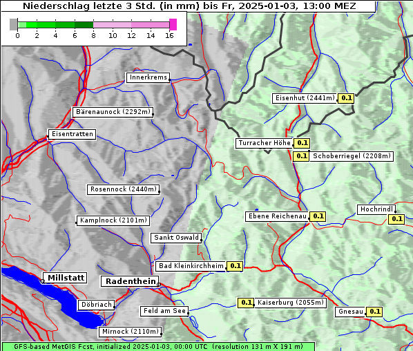 Niederschlag, 3. 1. 2025