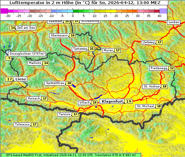Temperatur, 12. 4. 2026