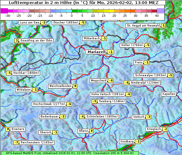 Temperatur, 2. 2. 2026