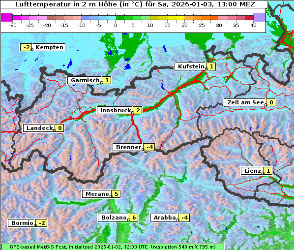 Temperatur, 3. 1. 2026