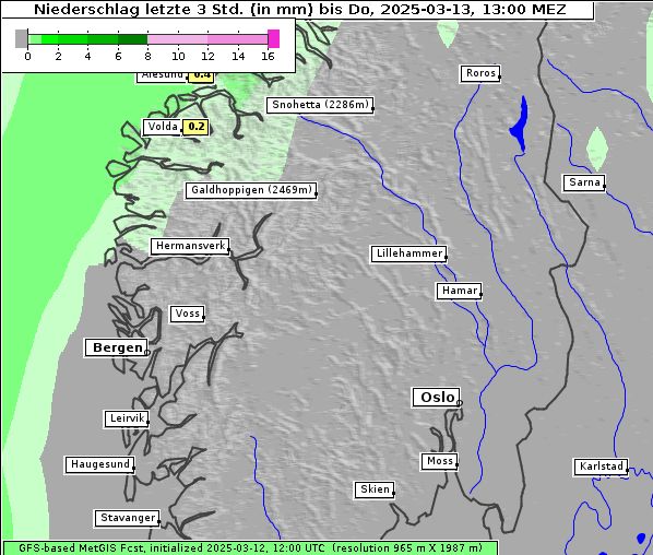 Niederschlag, 13. 3. 2025