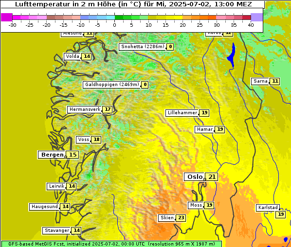 Temperatur, 2. 7. 2025