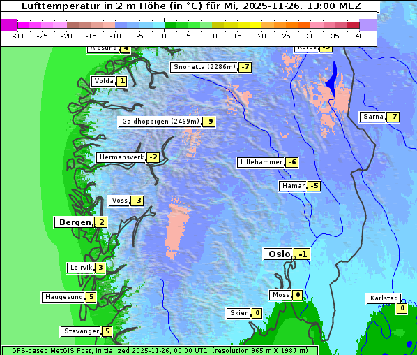 Temperatur, 26. 11. 2025