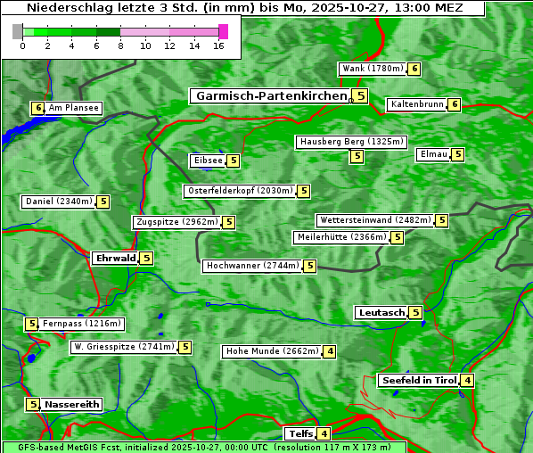Niederschlag, 27. 10. 2025