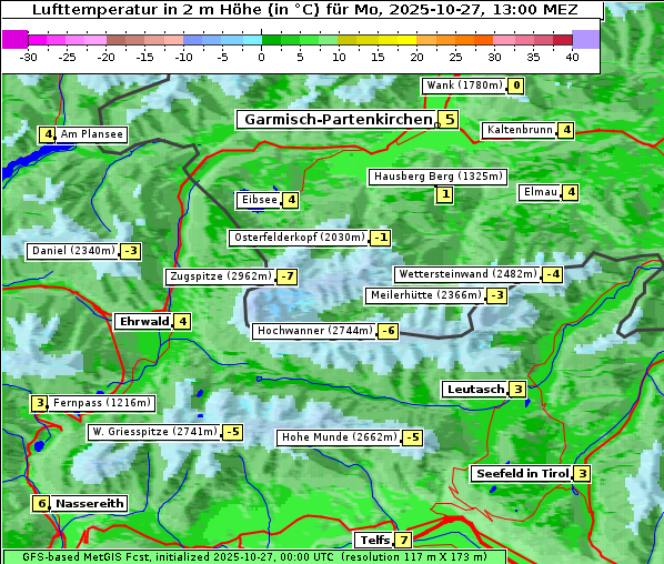 Temperatur, 27. 10. 2025