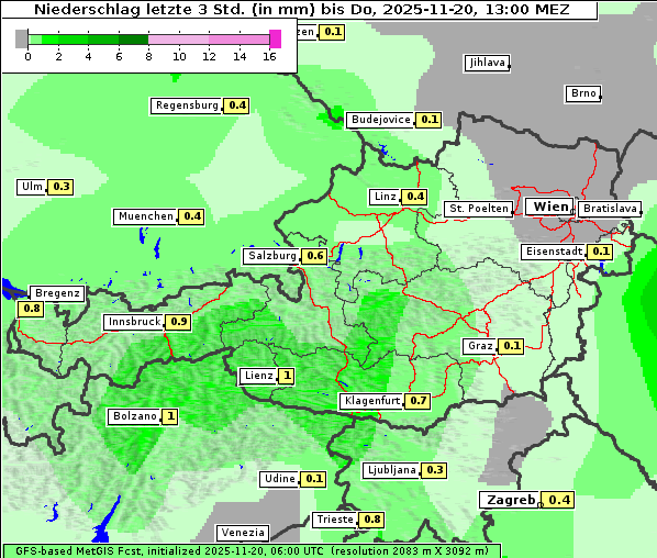 Niederschlag, 20. 11. 2025