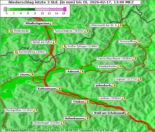 Niederschlag, 17. 2. 2026