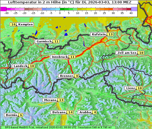 Temperatur, 3. 3. 2026