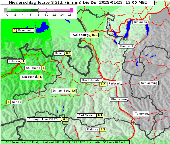 Niederschlag, 23. 1. 2025