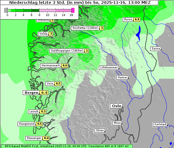 Niederschlag, 16. 11. 2025
