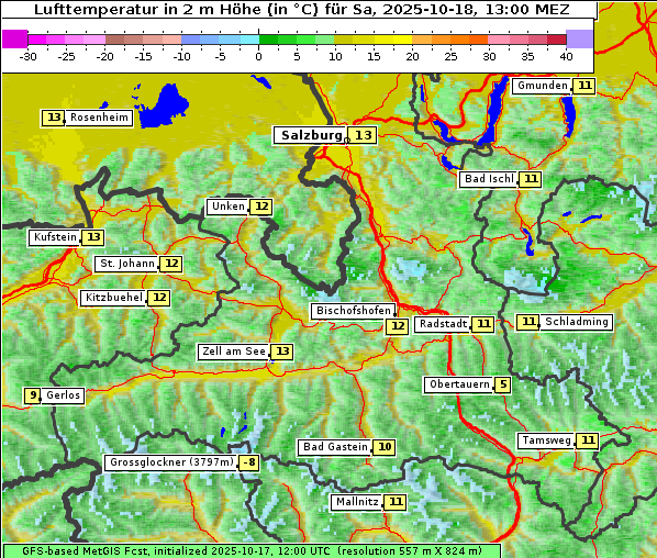 Temperatur, 18. 10. 2025