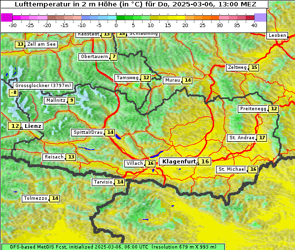 Temperatur, 6. 3. 2025