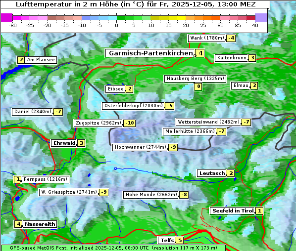 Temperatur, 5. 12. 2025
