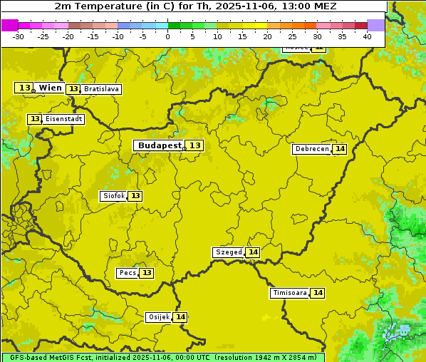 Temperatur, 6. 11. 2025