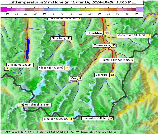 Temperatur, 29. 10. 2024