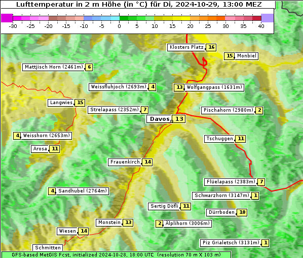 Temperatur, 29. 10. 2024