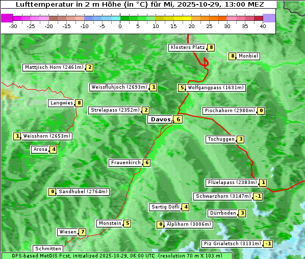 Temperatur, 29. 10. 2025