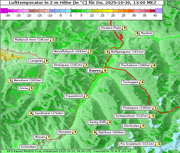 Temperatur, 30. 10. 2025