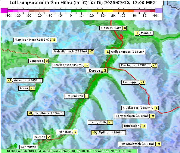 Temperatur, 10. 2. 2026