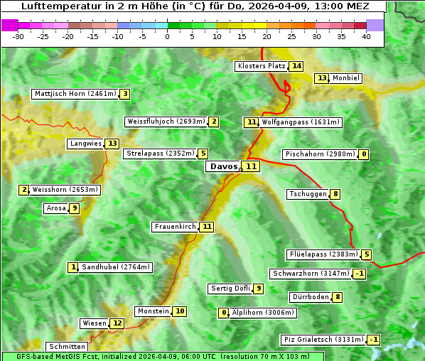 Temperatur, 9. 4. 2026