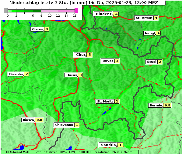 Niederschlag, 23. 1. 2025