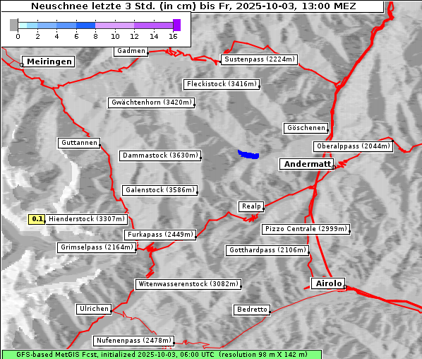 Neuschnee, 3. 10. 2025