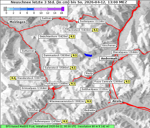 Neuschnee, 12. 4. 2026
